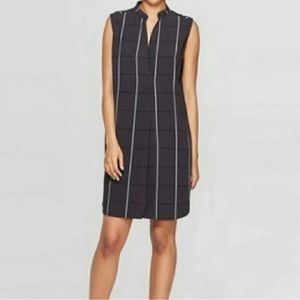 Prologue Sheath V-Neck Sleeveless Pleated Dress